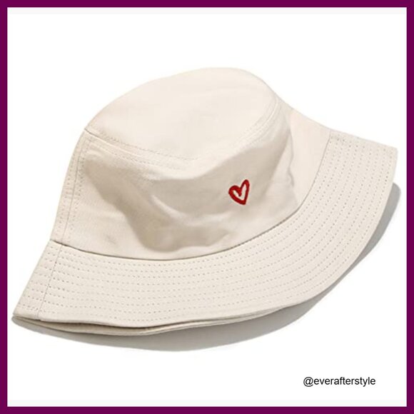Cotton Bucket Hat with Embroidery for Beach and Outdoor Activities